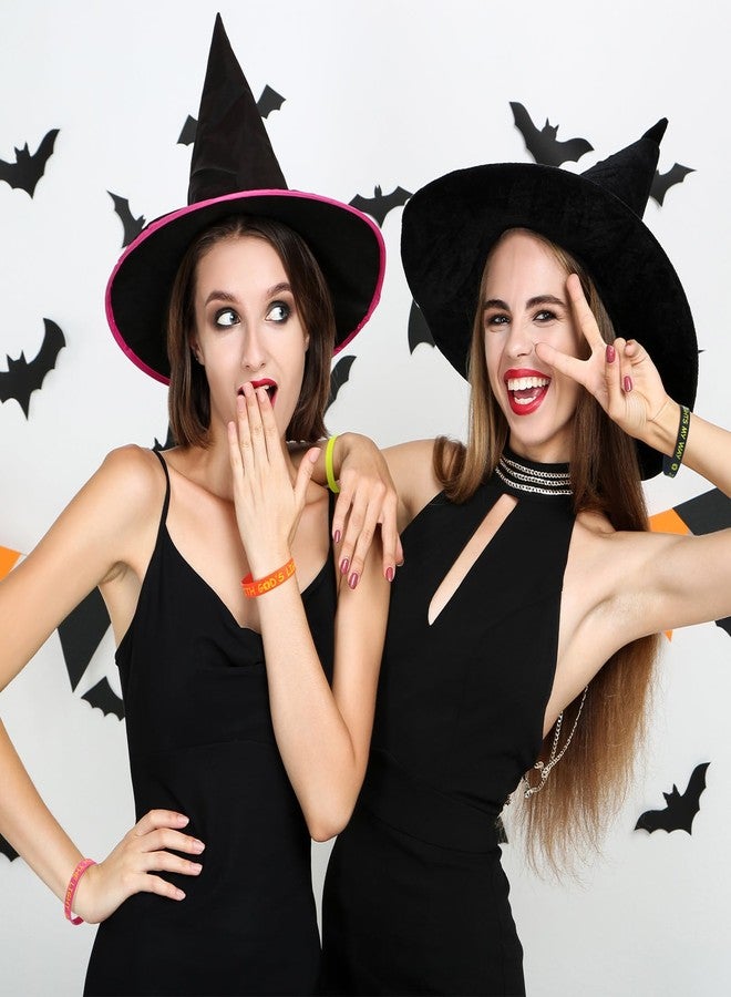 WinnerWhy 100 Pcs Halloween Christian Bracelets Jesus Bracelets Bulk Pumpkin Rubber Bracelet for Party Favors Gifts Prize, 4 Designs - Image 5